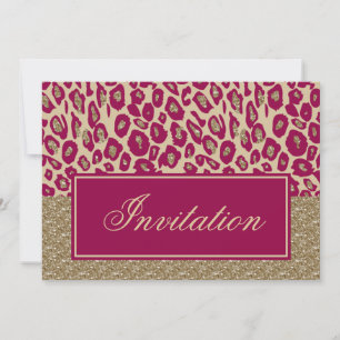 Roze Gold Chic Corporate Party Invitation Kaart