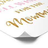 Roze Gold Confetti Adviseur voor het spellenbord v Poster (Hoek)