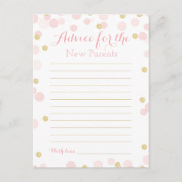 Roze Gold Confetti Baby shower Advies
