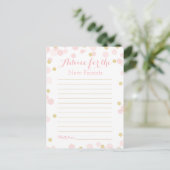 Roze Gold Confetti Baby shower Advies (Staand voorkant)