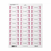 Roze + Gold Confetti Party Return Address Labels (Full Sheet)