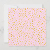 Roze Gold Confetti Polka Dots Graduparty Kaart (Achterkant)