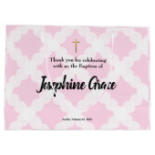 Roze Gold Cross - op maat gemaakt babymeisje Groot Cadeauzakje (Achterkant)