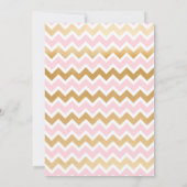 Roze Gold Crown baby shower - Dank u voor uw brief Bedankkaart (Achterkant)