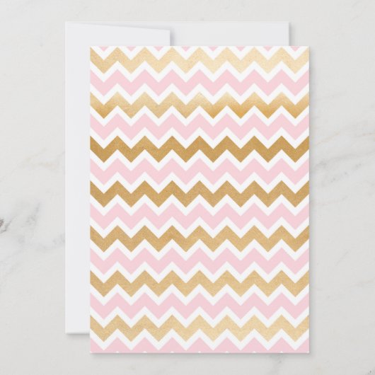 Roze Gold Crown baby shower - Dank u voor uw brief Bedankkaart (Achterkant)