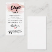 Roze Gold Cup Voorschriften Visitekaartje (Voorkant / Achterkant)