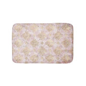Roze Gold Damask  Handschrift Ephemera Badmat (Voorkant)