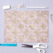 Roze Gold Damask-handschriftenontkoppeling Tissuepapier (Craft)