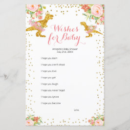 Roze Gold Dino Girl wil Baby gamen