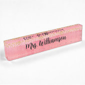 Roze Gold Docent Professional Naambordje