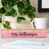 Roze Gold Docent Professional Naambordje