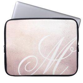 Roze Gold Elegance ⎥ Monogram Computer Sleeve