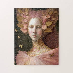 Roze Gold Fairy Fae Woman Fantasy Art Legpuzzel