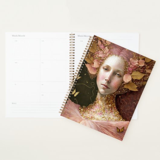 Roze Gold Fairy Fae Woman Fantasy Art Planner (Display)