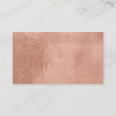 Roze Gold Faux Black Blush Cooper Vip Metallic Visitekaartje (Achterkant)