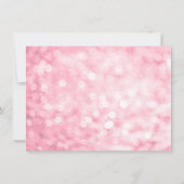 Roze Gold Faux Glitter Lights 16 Bedankkaart (Achterkant)