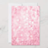 Roze Gold Faux Glitter Lights 16 oktober Kaart (Achterkant)