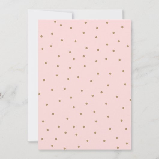 Roze Gold Flamingo bedankt je kaart (Achterkant)