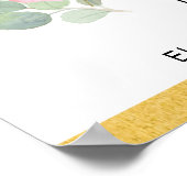 Roze Gold Floral drive by Baby shower Welkom Poster (Hoek)