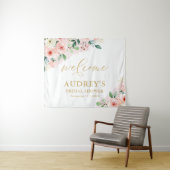 Roze Gold Floral Landscape Vrijgezellenfeest Welko Wandkleed (In Situ (horizontaal))