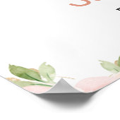 Roze Gold Floral Safari Baby shower Welkomstteken Poster (Hoek)