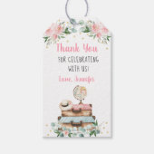 Roze Gold Floral Travel Vrijgezellenfeest Hartelij Cadeaulabel (Voorkant)