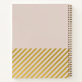 Roze Gold Foil Stripes Child Memory Notitieboek (Achterkant)