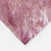Roze Gold Foil Zee Crystals Signature Script Fleece Deken (Hoek)
