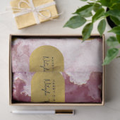 Roze Gold Foil Zee Crystals Signature Script Tissuepapier (Geschenk)