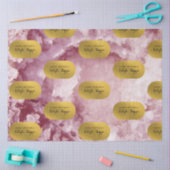 Roze Gold Foil Zee Crystals Signature Script Tissuepapier (Craft)