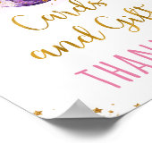 Roze Gold Galaxy Space Gifts Birthday Sign Poster (Hoek)