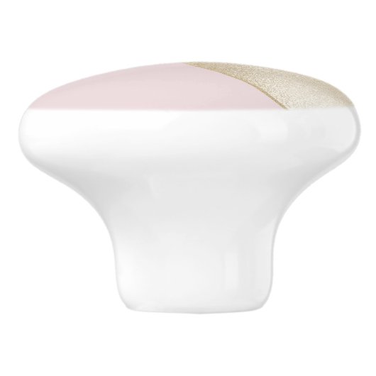 Roze Gold Geometric Keramische Knop (Zijkant)