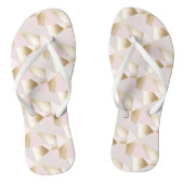 Roze Gold Geometric Teenslippers (Voetbed)