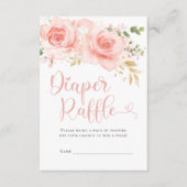 Roze & Gold Girl Diaper Raffle Enclosure Kaart (Voorkant)
