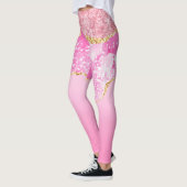 Roze Gold Glam Glitter Bling Trendy Leggings (Links)