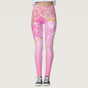 Roze Gold Glam Glitter Bling Trendy Leggings