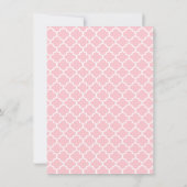 Roze Gold Glitter 1e verjaardag Uitnodiging (Achterkant)