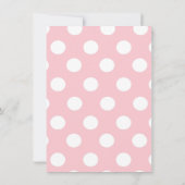 Roze Gold Glitter 1e verjaardag Uitnodiging (Achterkant)