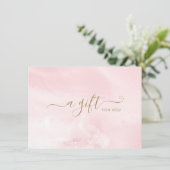 Roze Gold Glitter Agate Business Cadeaubon (Staand voorkant)