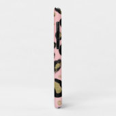 Roze Gold Glitter & Black Leopard Cheetah Print Case-Mate iPhone Case (Achterkant/links)
