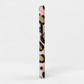 Roze Gold Glitter & Black Leopard Cheetah Print Case-Mate iPhone Case (Achterkant/rechts)