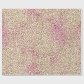Roze Gold Glitter Cadeaupapier (Vlak)