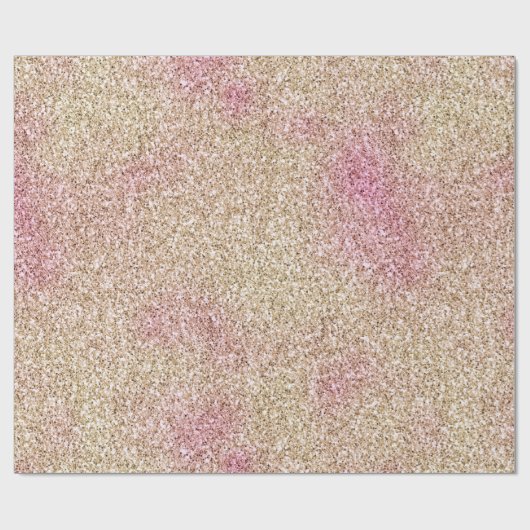 Roze Gold Glitter   Cadeaupapier (Vlak)