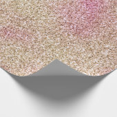 Roze Gold Glitter   Cadeaupapier (Hoek)