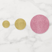 Roze Gold Glitter Confetti (Achterkanten)