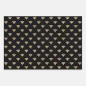 Roze Gold Glitter Diamonds Inpakpapier Vel (Voorkant 3)