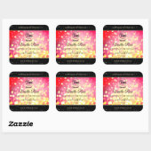 Roze Gold Glitter Etiket voor verpakking van Logo  (Vel)