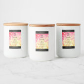 Roze Gold Glitter Etiket voor verpakking van Logo  (Flessen)