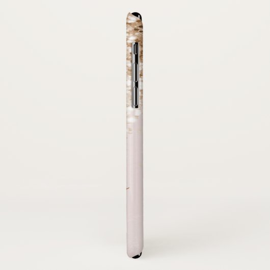 Roze Gold Glitter Girly  Initiaal Naam Case-Mate iPhone Case (Achterkant/links)