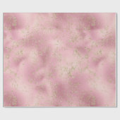 Roze Gold Glitter Glitz  Cadeaupapier (Vlak)